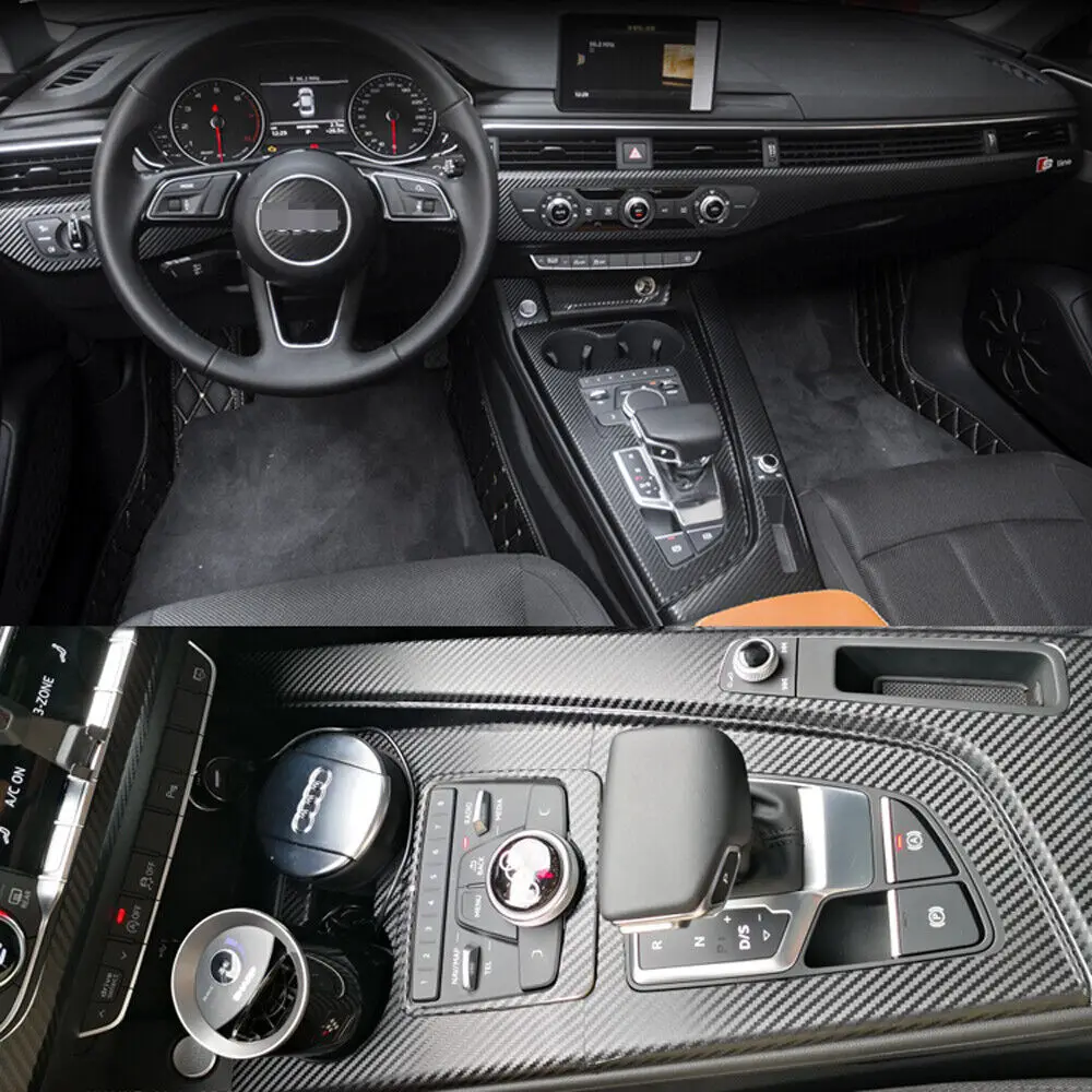 Audi A4 A5 B9 2017-2019 3D Karbon Fiber Desen İç DIY Trim
