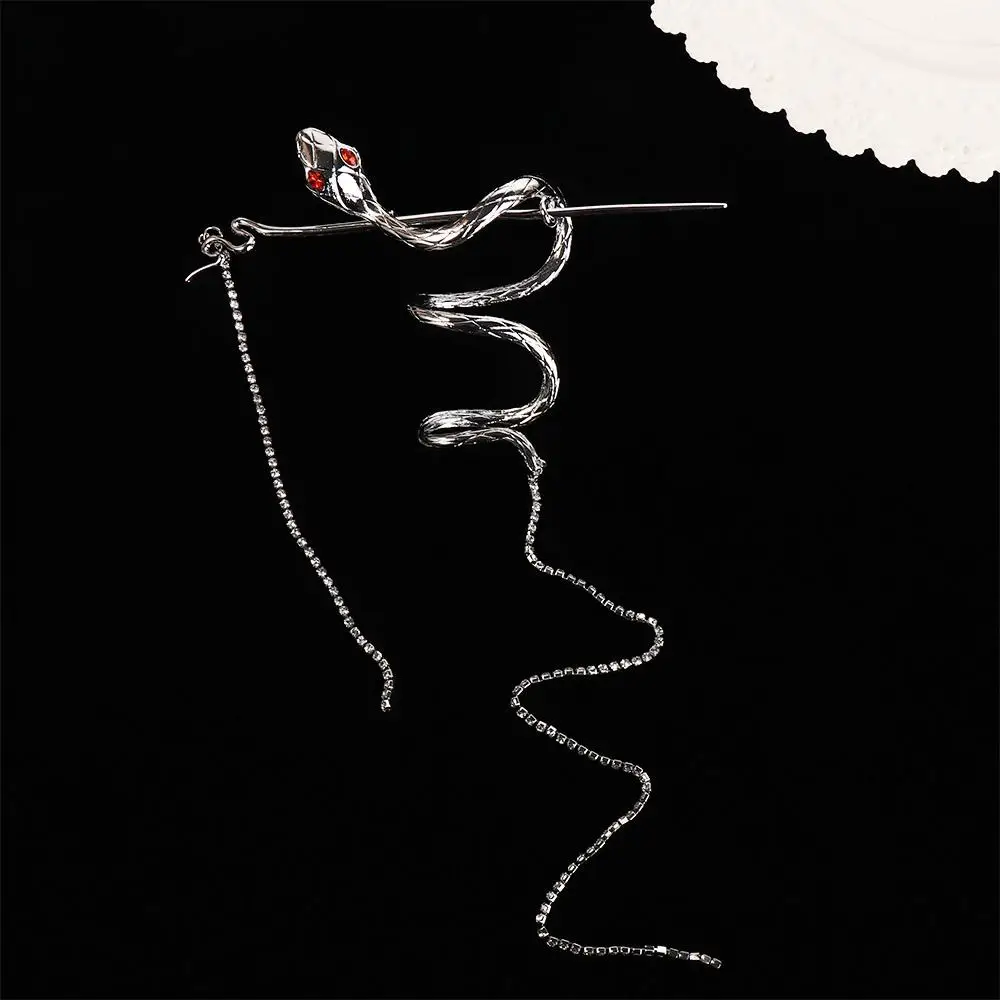 Metal Snake Hair Stick Classic Hairpin Hair Fork Hanfu Hair Fork Hair Accessories Tassel Chinese Style Hair Stick Headwear