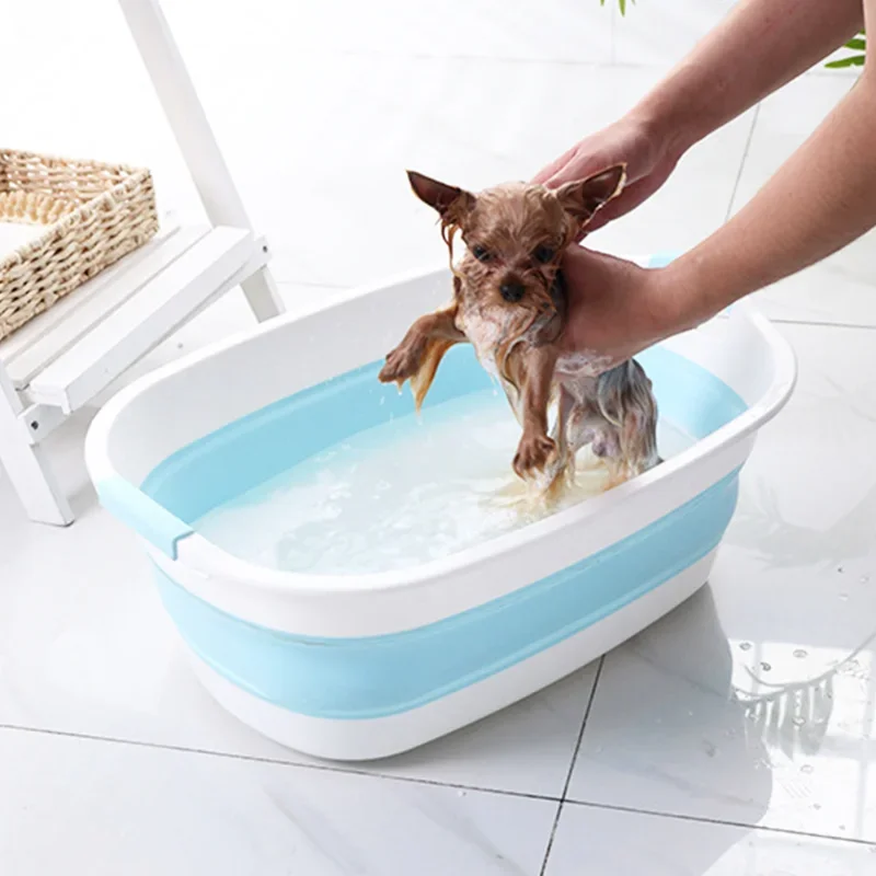 Dog Pool Foldable Dog Swimet Bath Swimming Tub Bathtub Pet Swimming Pool Collapsible Bathing Pool for Dogs Cats Kids