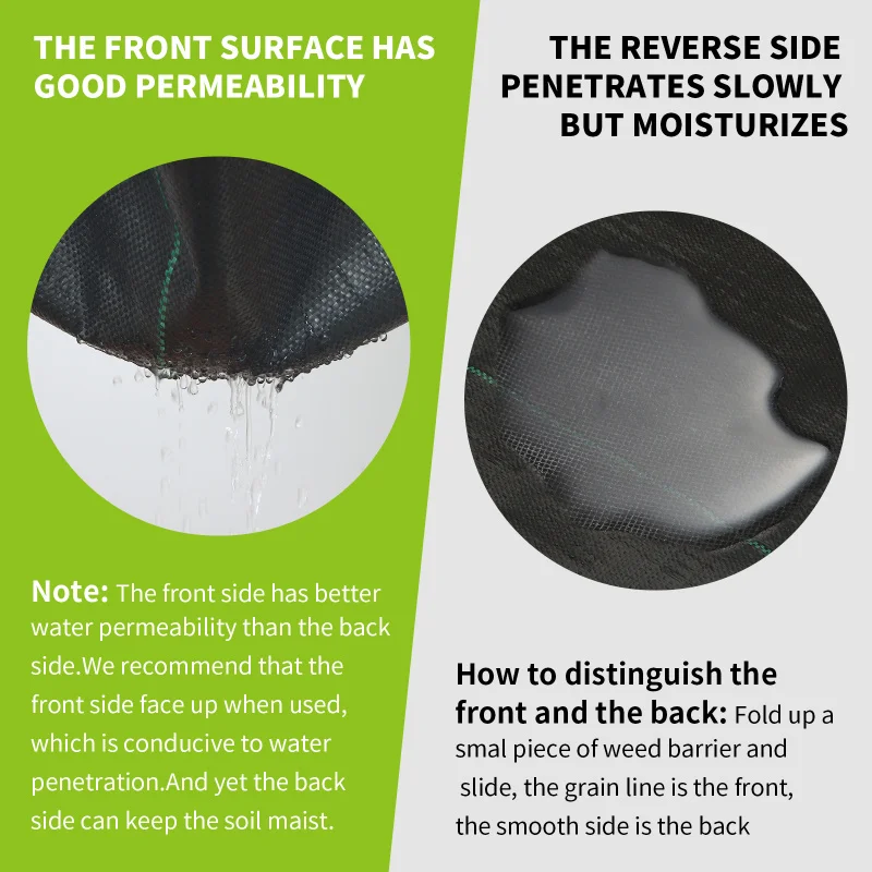1-rolkowa tkanina ogrodowa do krajobrazu Bariera chwastów Wytrzymała mata ogrodowa do podjazdu Polipropylenowa osłona gruntowa Kwiat Warzywa
