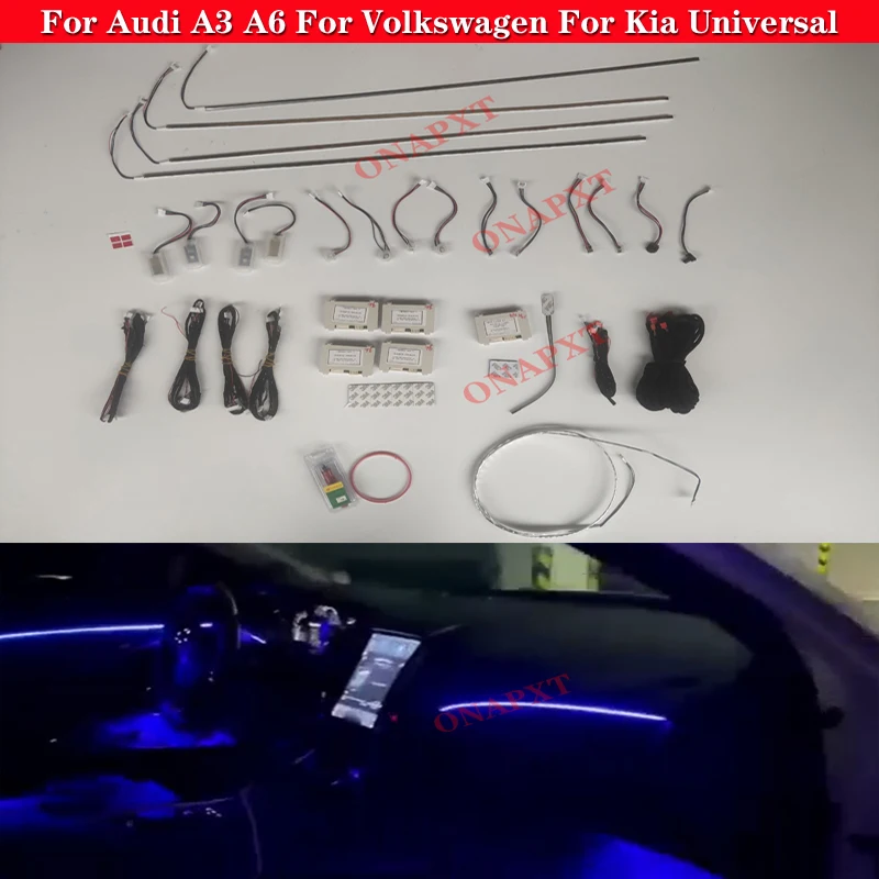 

Atmosphere Strips Colors For BMW For Benz For Audi A3 A6 For Volkswagen For Kia Universal Decorative Ambient Light LED