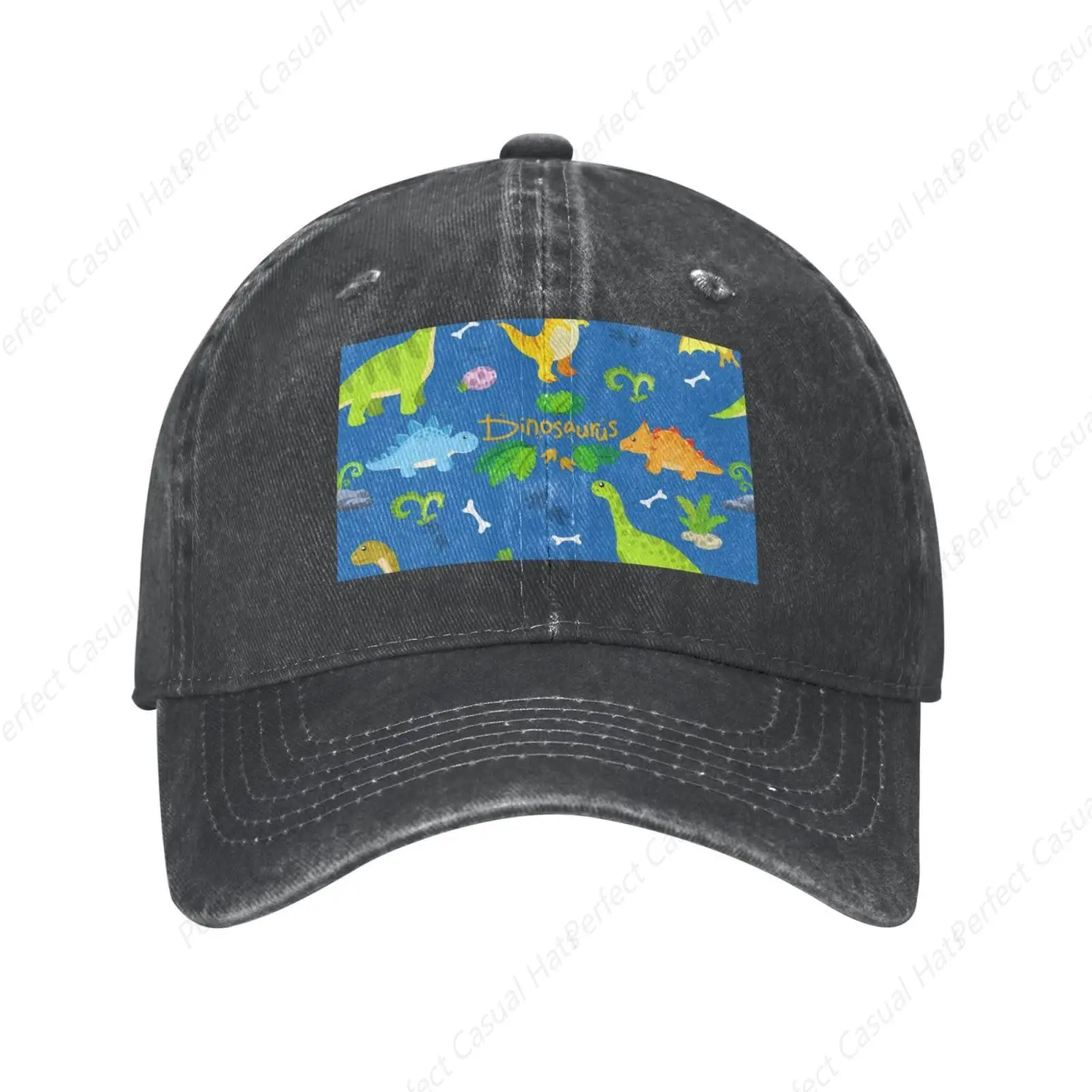 

Hot-Selling Funny Dinosaur Graphic Printing Sunscreen Cowboy Hat Peaked Caps Baseball Caps Trucker Hat Men Women Fashion Caps