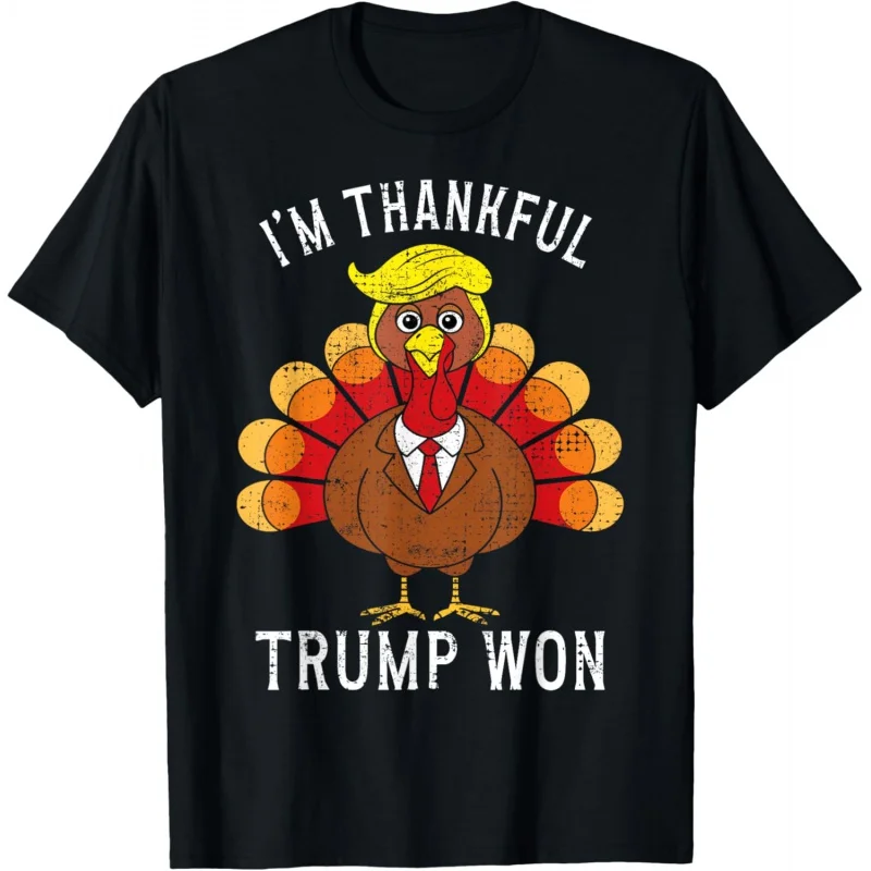 

Funny I'M THANKFUL Trump Won Took America Back Thanksgiving T-Shirt