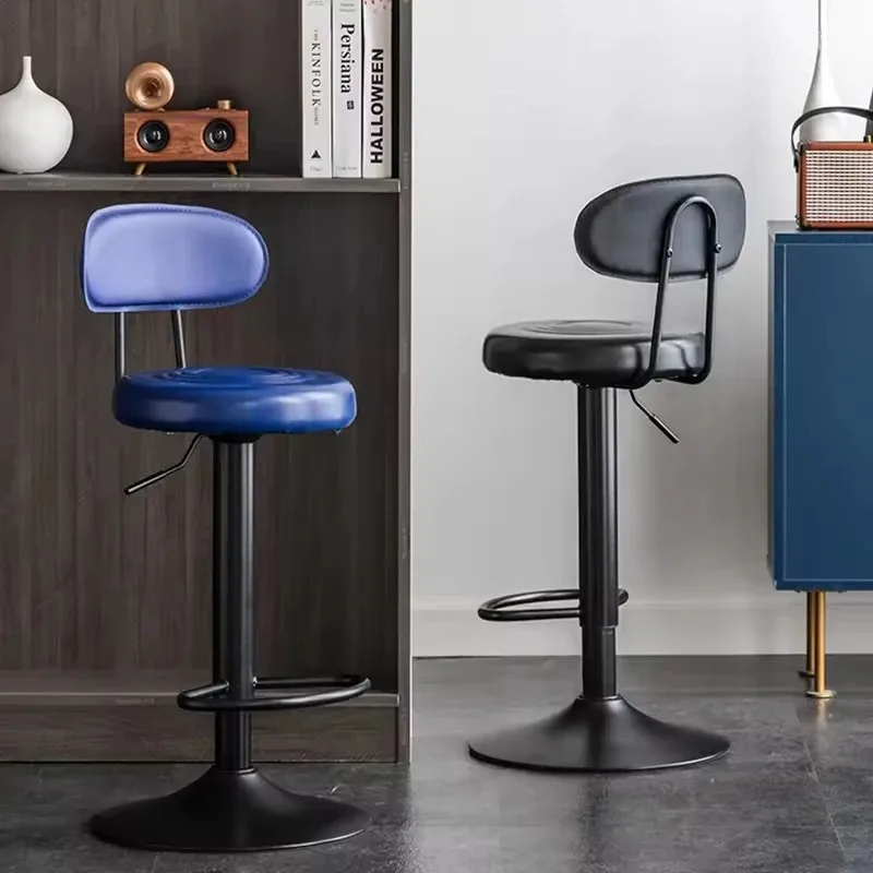 Chaises de Bar pivotantes en métal, comptoir nordique en cuir, ensemble de meubles, tabouret de cuisine de luxe moderne, chaises de Bar dorées pour Table de Bar