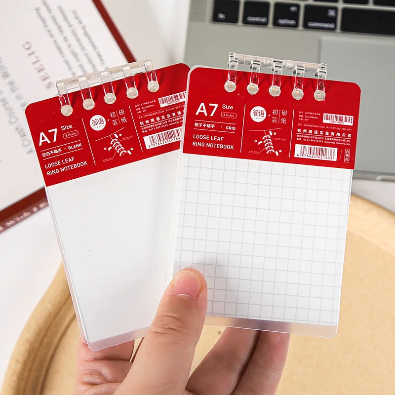 A7 70Sheets Flip-Up Notepad with Thickened Pages, A7 Mini Loose-leaf Notebook, Portable Journal, High-Profile Sketchbook