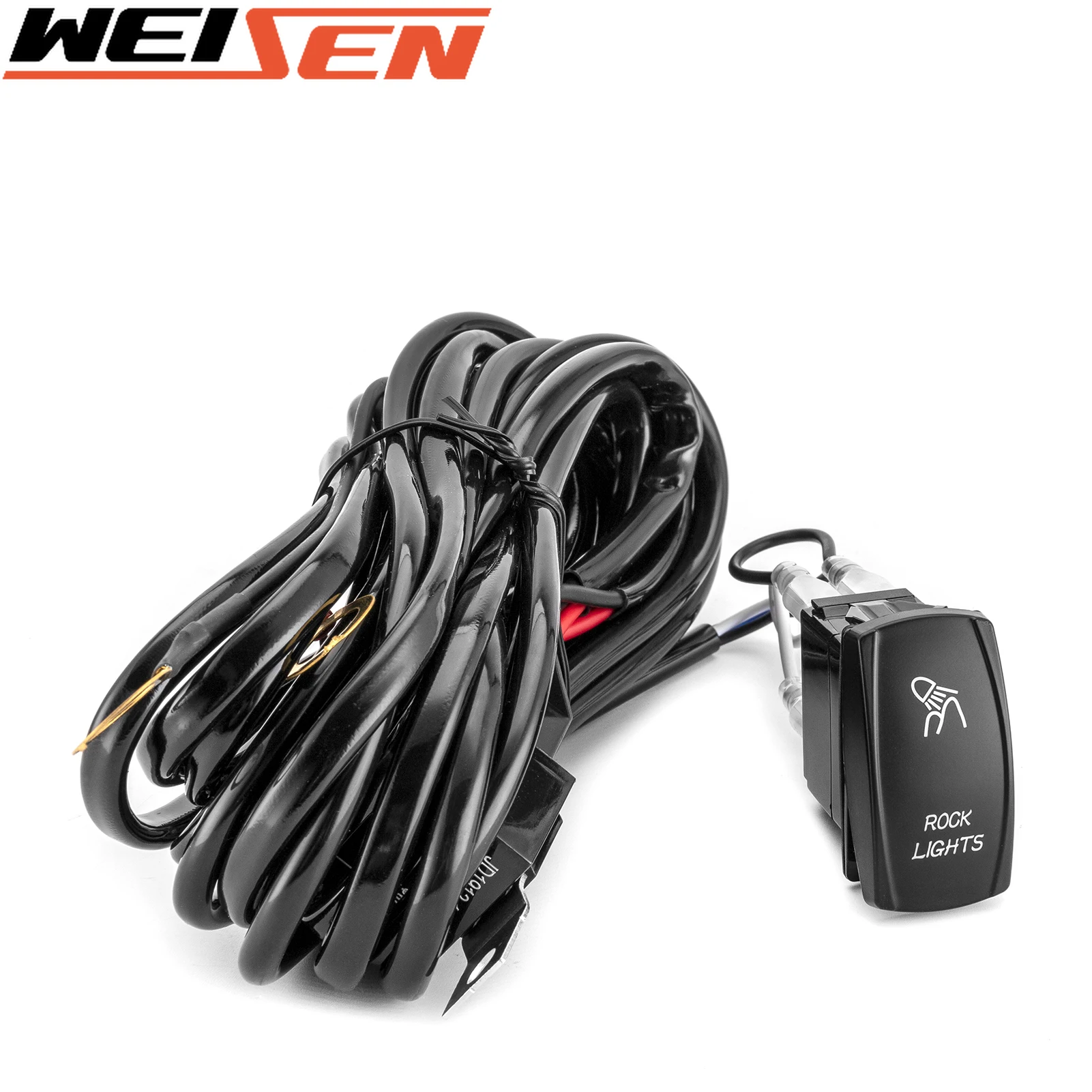 

For UTV ATV Jeep SUV Truck Boat Polaris RZR Maverick X3 Talon KRX YXZ Wrangler Universal Off Road Rock Light Wiring Harness Kit