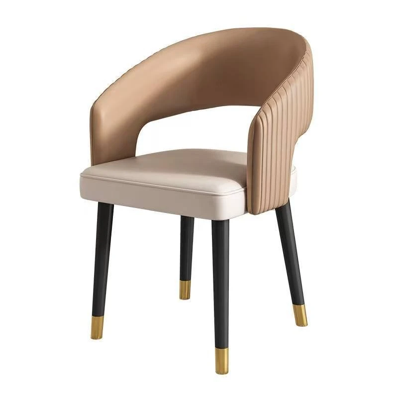 Home Modern Restaurant Light Luxury Stool Leather Fabric Chair Negotiate Back Chair