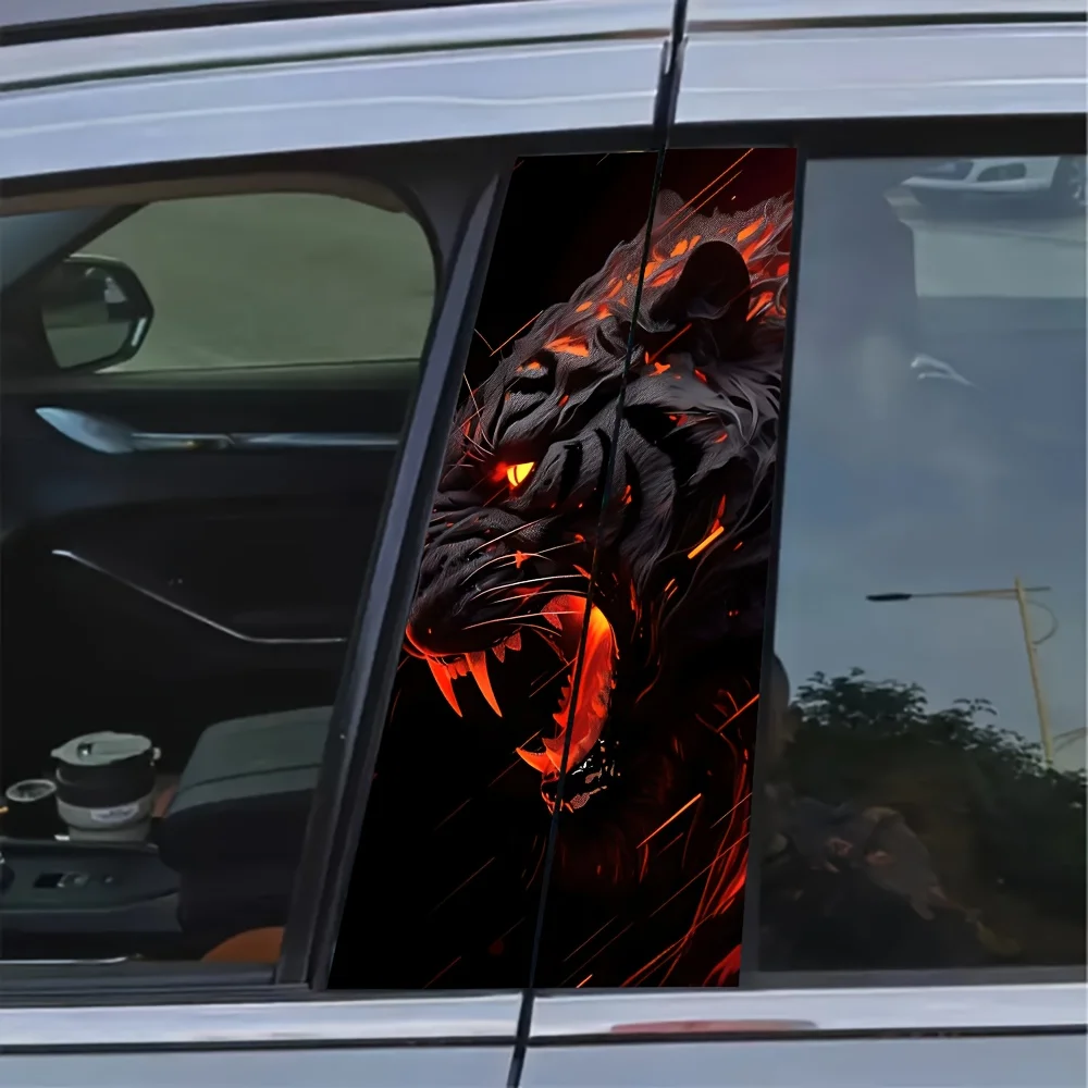 

2 pieces of Huohu car stickers, made of vinyl waterproof material, suitable for protecting door posts and preventing scratches,