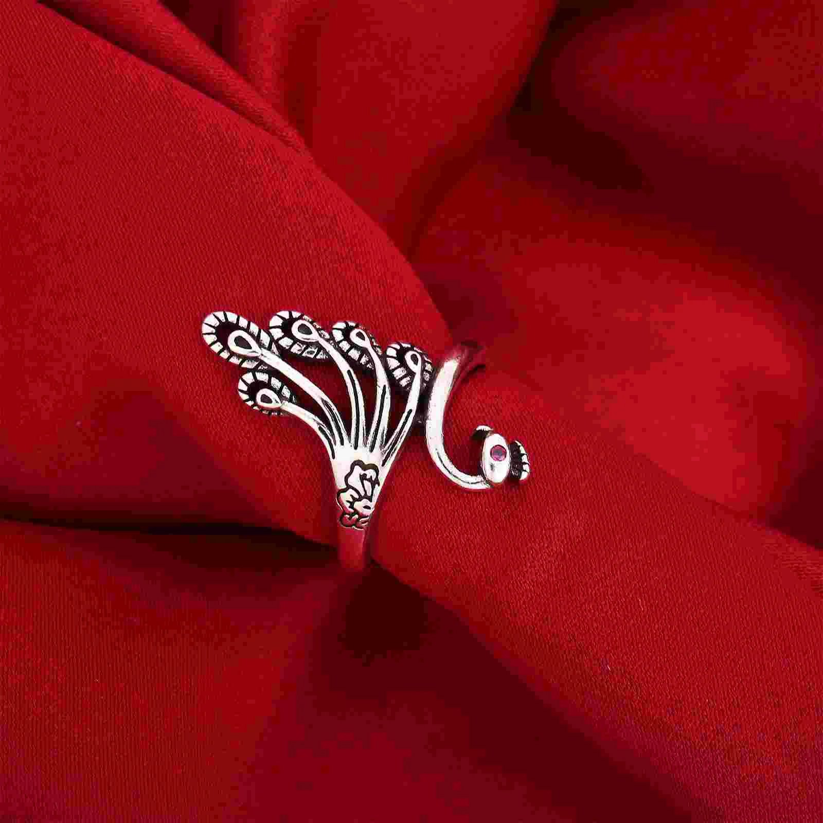 2 Pcs Peacock Lead Coil Ring Rings Crochet Yarn Guide Copper for Finger Accessories