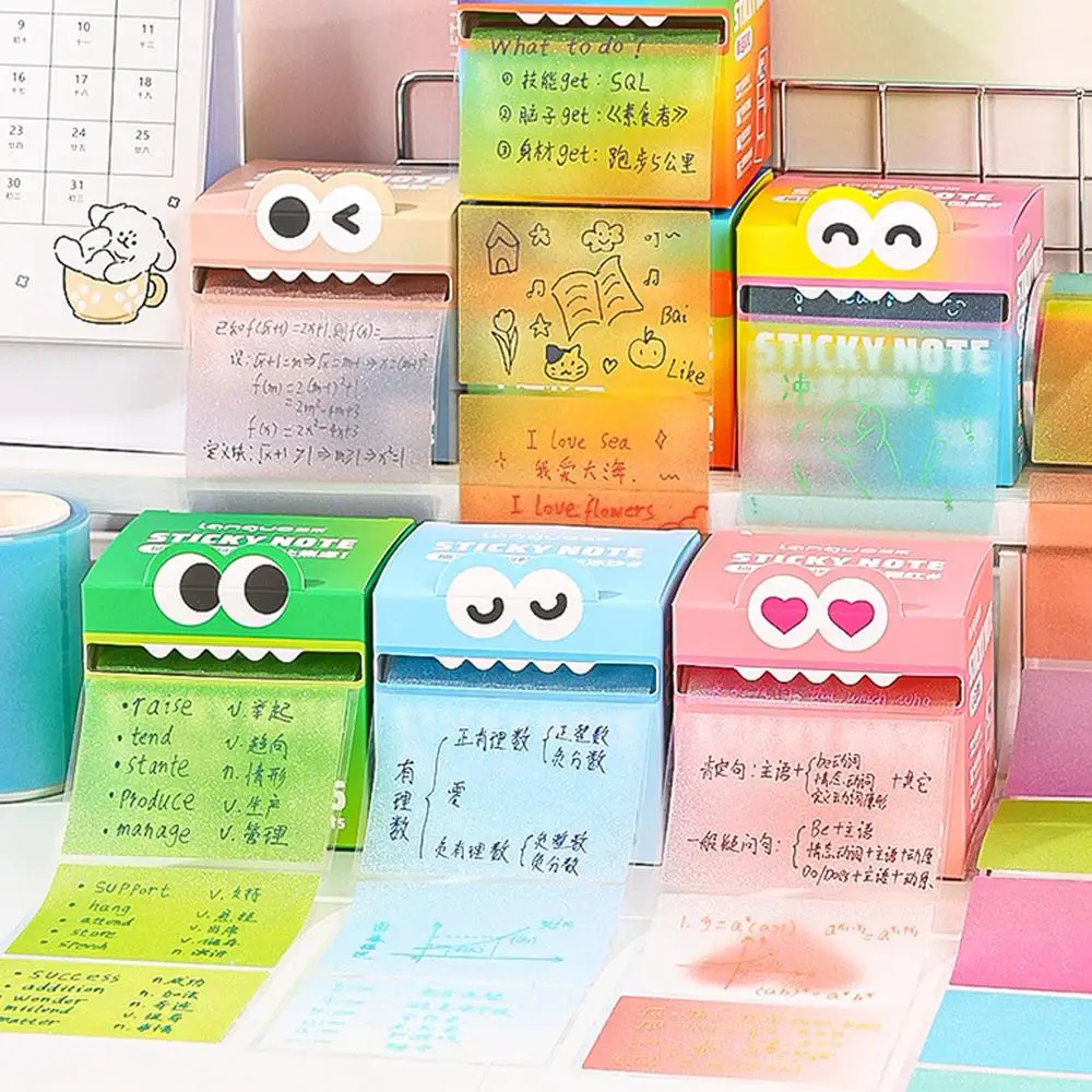 For Mr. Paper 6style 105sheets/roll Pull-out Sticky Sticky Sticky Transparent Stationery Color Notes Notes Student Notes R2g7