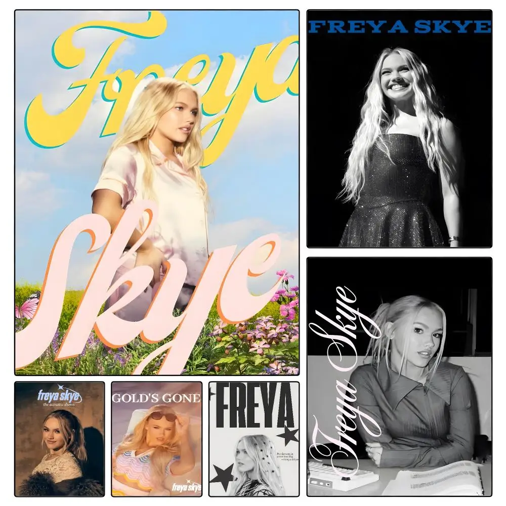 music Freya Skye Poster Poster Waterproof HD Unframed Self‑Stick Decor Wall Art for Home Room Decoration Gift