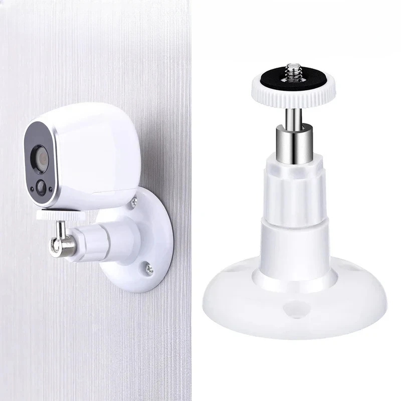 Suporte de parede para câmera, rotação de 360 graus, plástico estável, interior e exterior