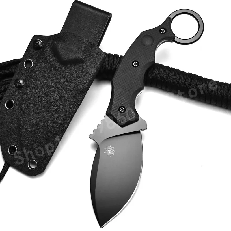 

FX 637 Black Outdoor Knife 3.5-inch Blade 8Cr13Mov Edge G10 Handle High-hardness Camping Tactical Self-defense Knife Men's Gifts