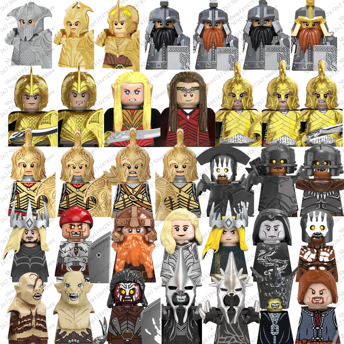 

Hot selling toy Medieval movies assembly model squares Witch-king Orcs Gandalf kids MINI building block brick toy gifts