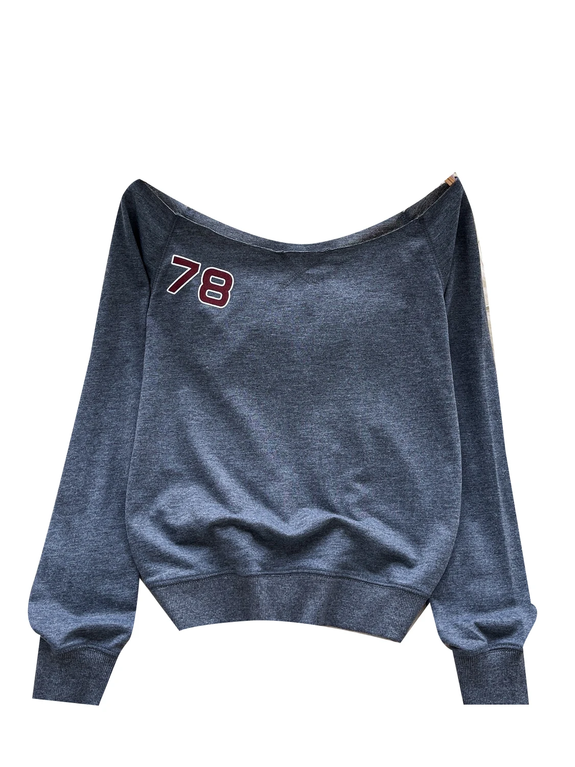 Suda hoada y cómoda de manga larga para mujer, cseta con estampado de letras y un hombro, estilo coreano, moda de vi...