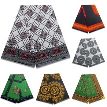 Tela 2024 de algodón de alta calidad para boda, paño de cera de Ankara, Ghana, Nigeria, africano, 6 yardas, novedad de 100%