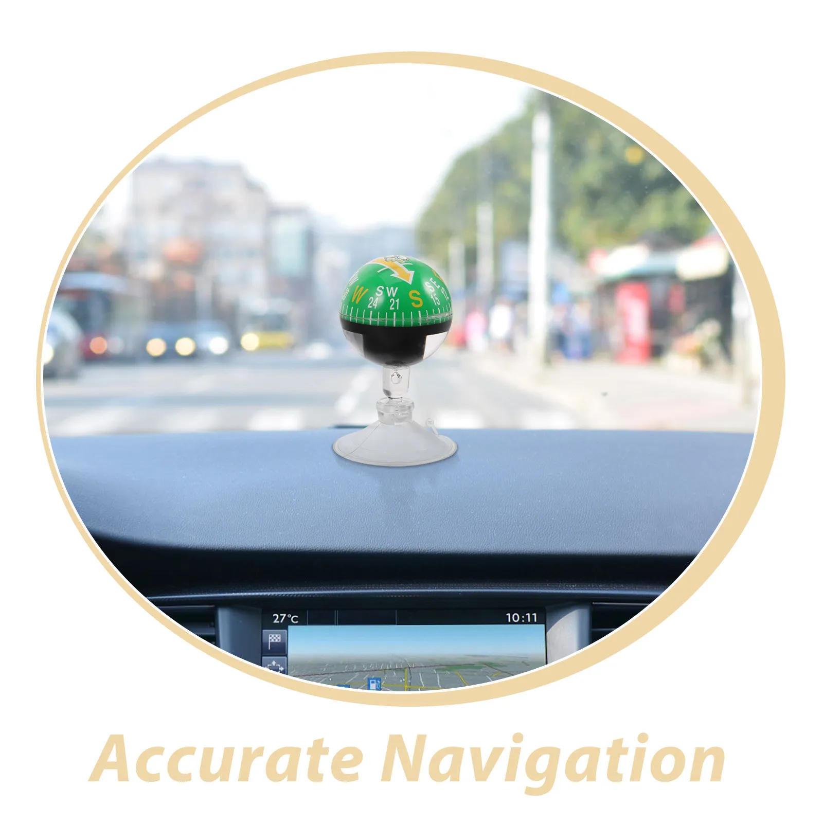 Car Compass Portable 38Mm Suction Cup Plastic Dashboard Mount Vehicle Outdoor Marine Hiking Stick on Compass for Car