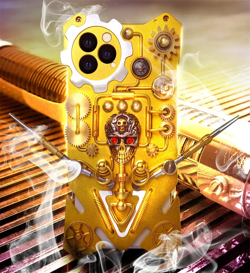 

Zimon Phone Case For Apple Iphone 11 Pro Max Gothic Full Metal Mechanical Gear Armor Cases For Iphone 11 Iphone11 Pro Max Coque