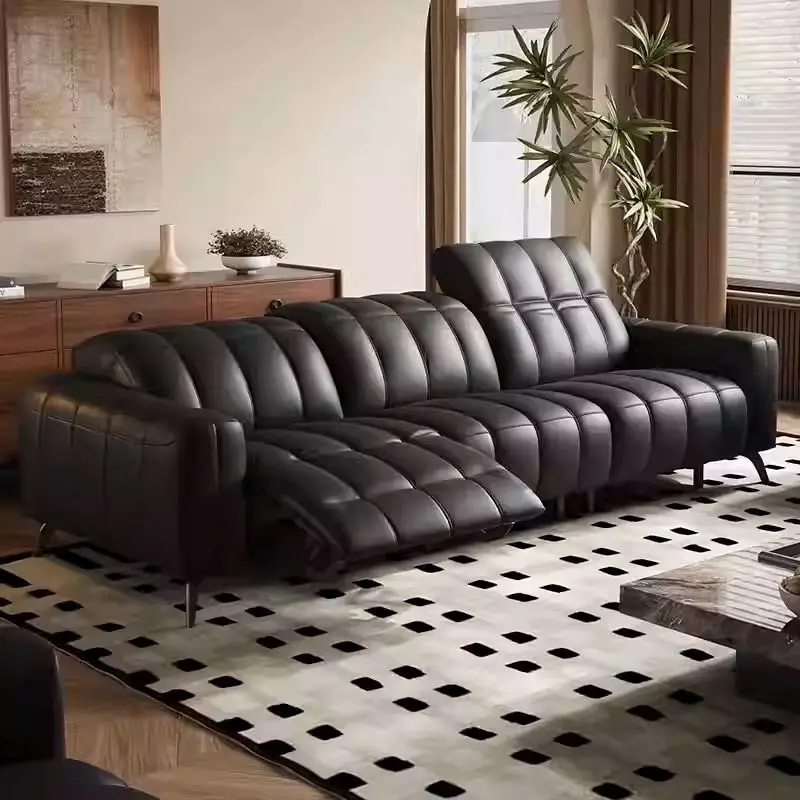 

Оптовая продажа: Секционный диван-реклайнер из натуральной кожи для гостиной, раскладной диван-реклайнер для гостиной