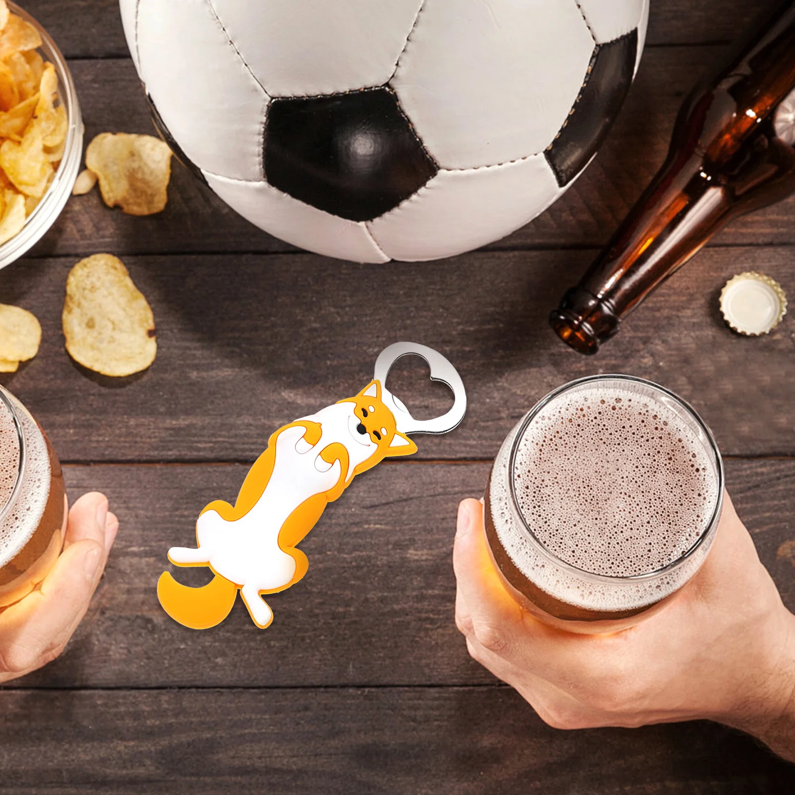 

Lovely Dog Shaped Bottle Opener Magnetic Design for Refrigerator Easy Carry Outdoor Camping Hiking Travel Beer Opening Tool