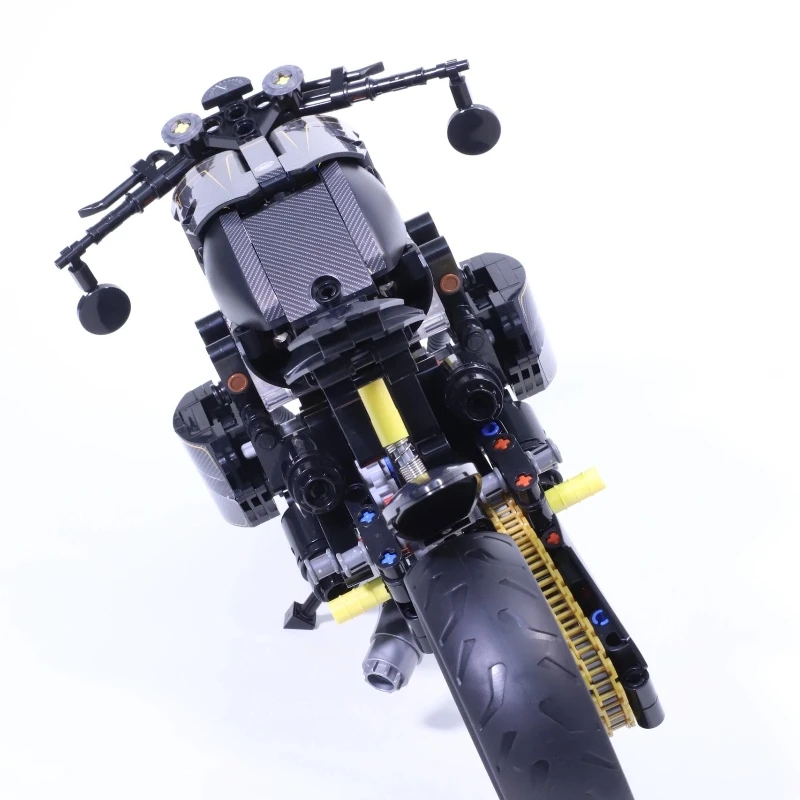 GFS التقنية دراجة نارية اللبنات Duke Harleys الكلاسيكية دراجة نارية قاطرة المتسابق نموذج الطوب تجميع لعبة للأطفال هدية #3