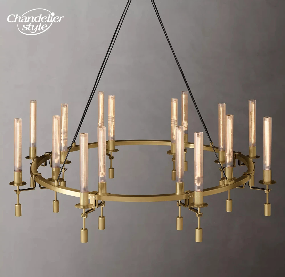 Modern Glass Chandelier LED Fontanelle Round Chandeliers Decoration Living Room Bedroom Dining Room Pendant Lights