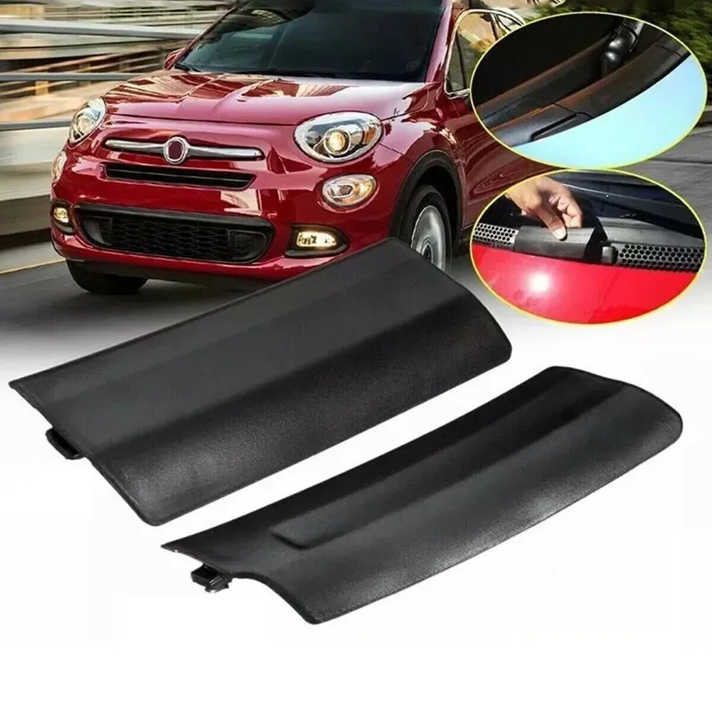 2pcs Car Wiper Scuttle Panel Trim Cover 735452712 For Fiat 500 For Abarth 500 2007-2015 RHD Plastic Car Wiper Blade Trim Cover