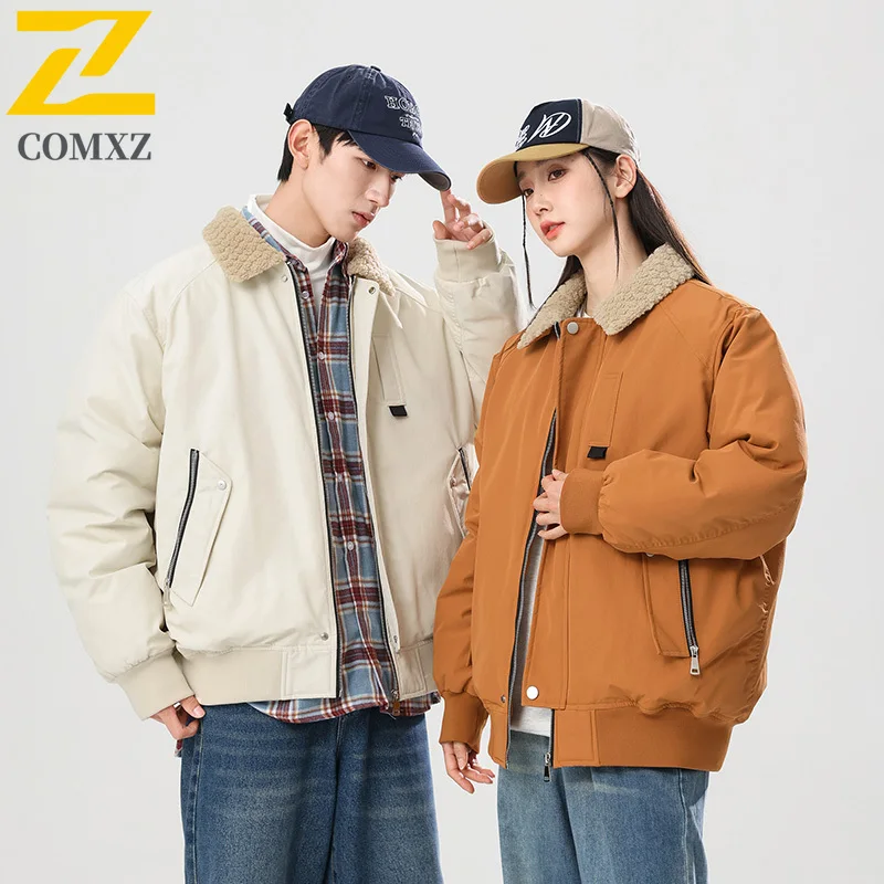 

Branded Winter Jacket Men 2025 New Fashion Lapel Hiking Windproof Thickened Coat Outdoor Skiing Cold Proof Warm Filled Parka