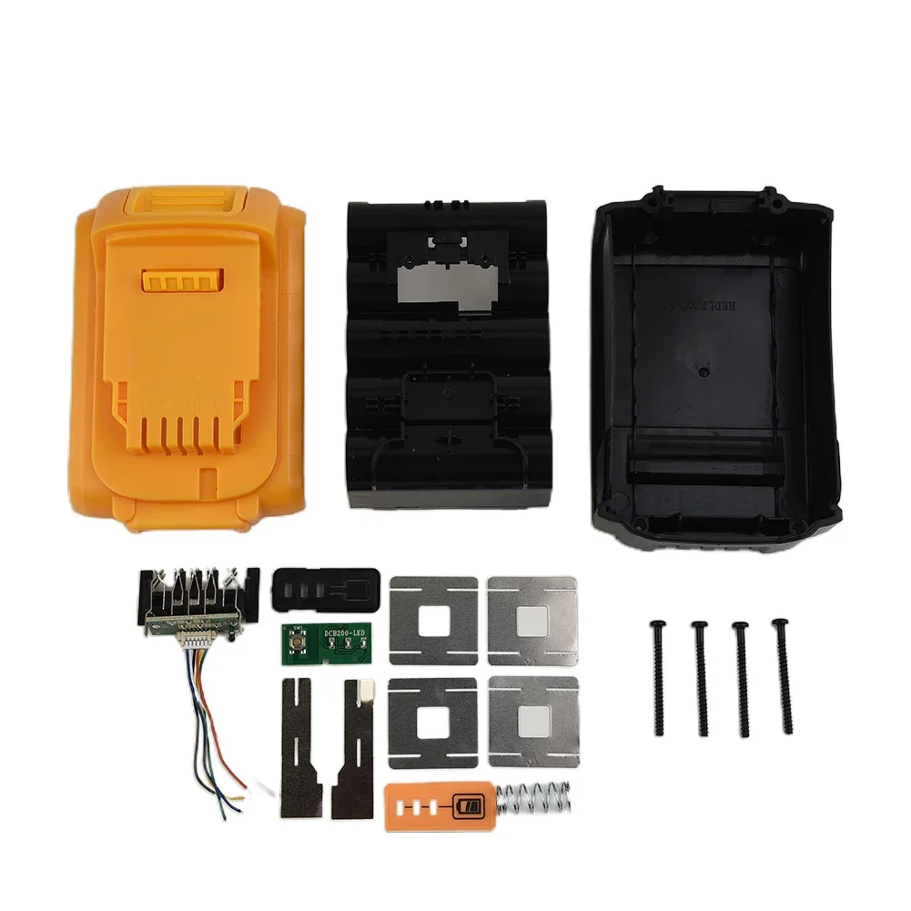 DCB200 Battery Plastic Case PCB Charging Protection Circuit Board Box Shell For Dewalt-18V 20V Lithium Battery Power Tool Parts