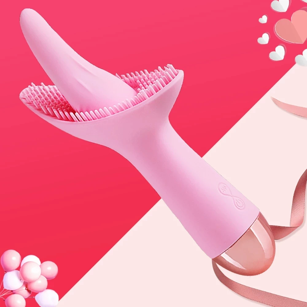 Clitoris Vibrator Cunnilingus Stimulator For Female Massage Sticks Soft Tongue Licking Nipple Oral Masturbator Sex Toy For Women