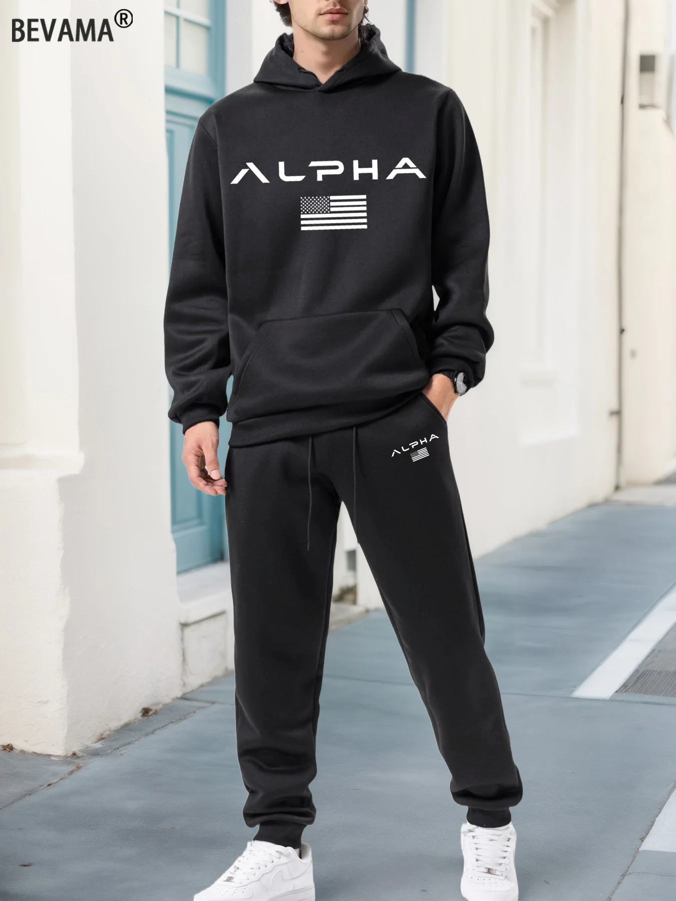 

Men's Sports Suit Autumn and Winter Fleece Warm Hoodies + Pants 2 Sets Daily Casual Sports Hot Sales Pullover Trousers Suit