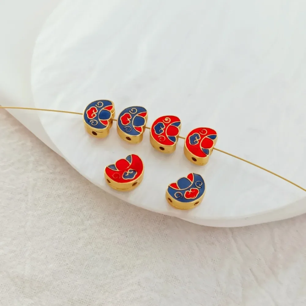 

Ancient Method Gold Oil Drop 18K Gold Horizontal Vertical Straight Holes String Rope Strainer Beads Bulk DIY Jewelry Accessories