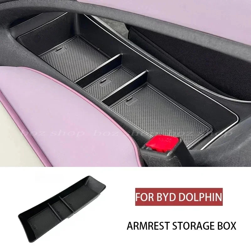 

Car Central Armrest Storage Box ABS For BYD Dolphin 2023 2024 EV Center Console Organizer Containers Tray Dolphin Accessories