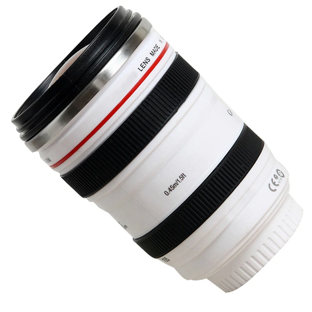 

Camera Lens Water Cup Durable Creative White Tea Mug Stylish Container for Home Office Hotel Fashion Storage Cup