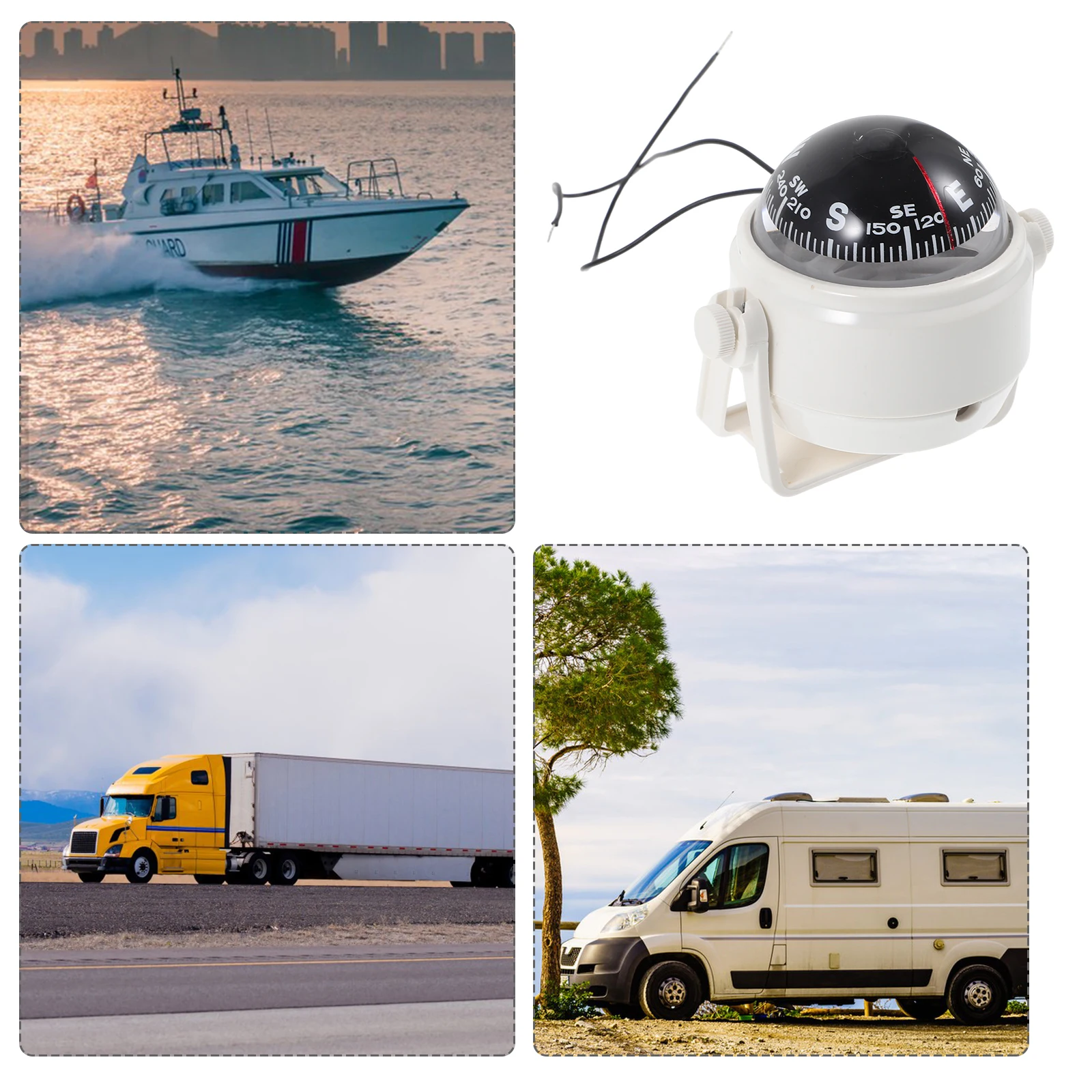 

Car Dashboard Compass Sphere Navigation Direction for Boat Vehicle Mount Accurate Magnetic Adjustment Car nament Practical