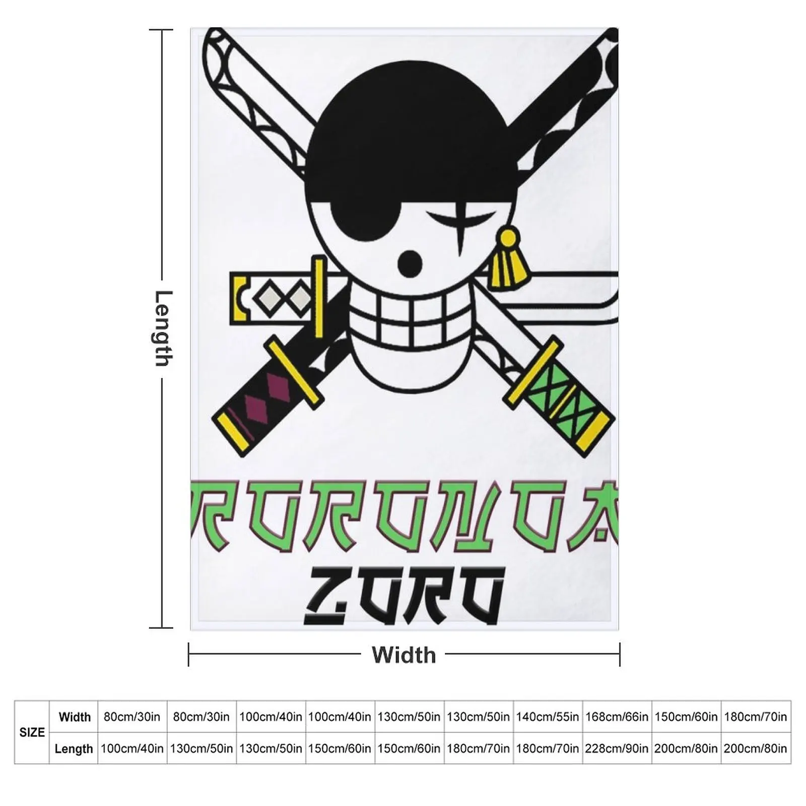 Roronoa Zoro Throw Blanket Furrys christmas decoration Decoratives Blankets