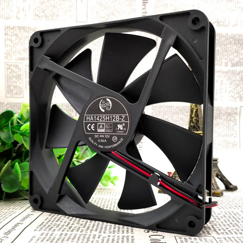 New Fan CPU Radiator HA1425H12B-Z 12V 0.5A 14025 14CM 1800RPM High Speed Chassis Fan Cooling Fan