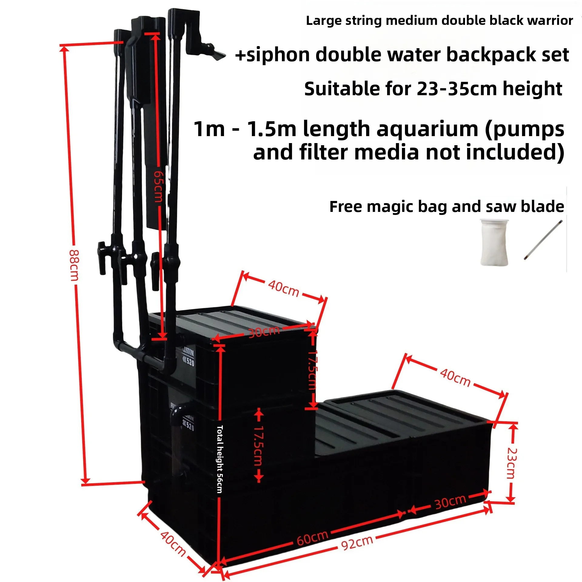 

14 The fish tank is not punched and changed to the bottom. It passes through the turnover box, filters and siphons,