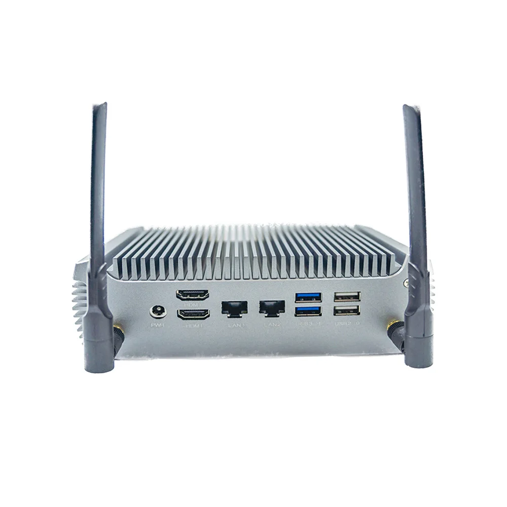 AMD Ryzen™R7 4700U/R5 4500U/R3 4300U двойной Ethernet промышленная контрольная игра 4K Безвентиляторный Windows 11 мини ПК Хост Поддержка HDD