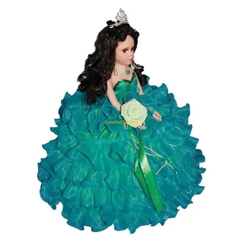 

WXTD Beautiful Victorian Porcelain Doll with Crown Home Decorative Doll Children Gift