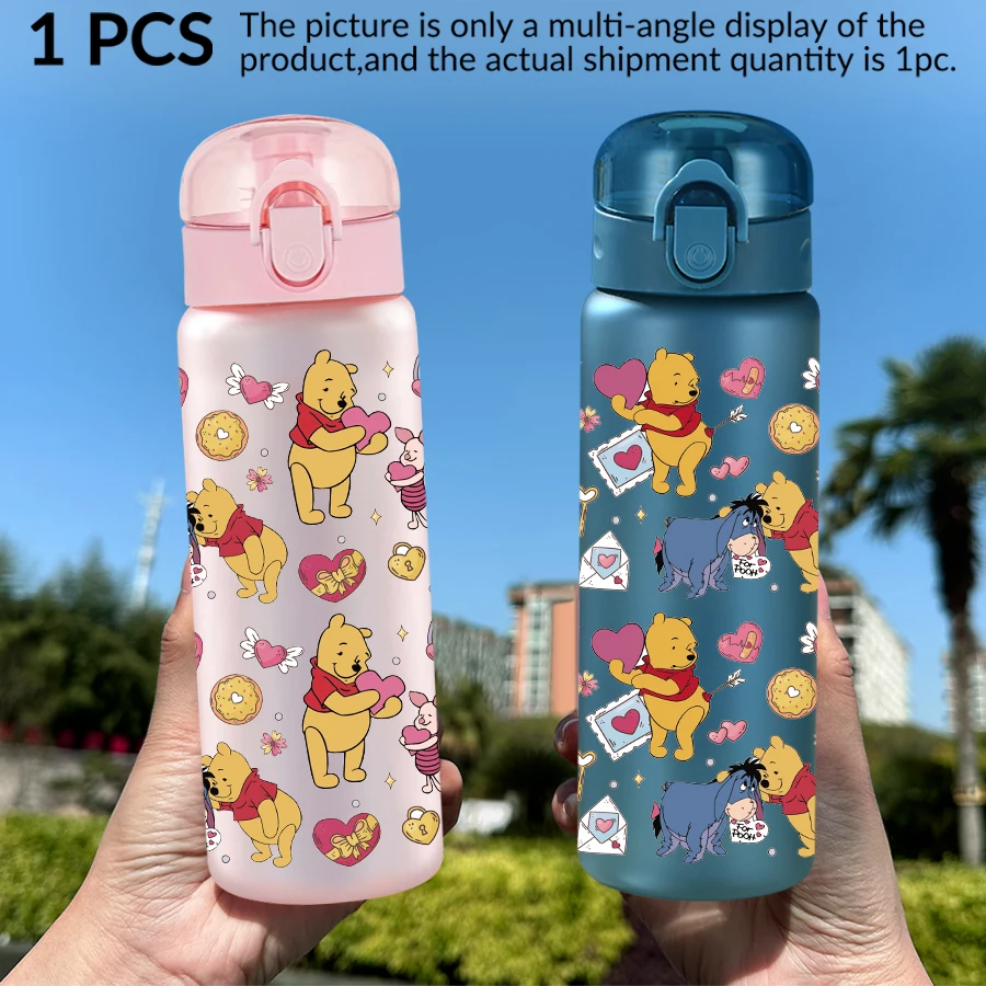 Bouteille d'eau en plastique Disney Winnie l'ourson/abeille/Motif 26oz, tasse de sport comme cadeau d'anniversaire/retour à l'école, 1 pièce