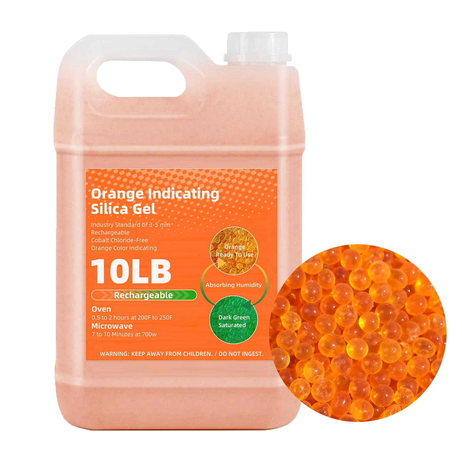 

2/4/6/10 фунтов оранжево-синие индикационные бусины из силикагеля, перезаряжаемые бусины из силикагеля