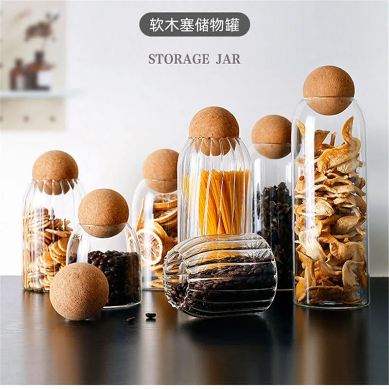 

1л прозрачный стеклянный набор для чая с кофейными зернами, герметичная бытовая бамбуковая крышка, 800 мл, стеклянная герметичная банка для хранения еды, деревянная пробка для глобуса