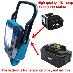 LED Work Light For Makita BL1415BL1430 BL1815 BL1830 BL1860 14.4V/18V Li-ion Battery Outdoor Lighting Work Lamp Camping Lighting