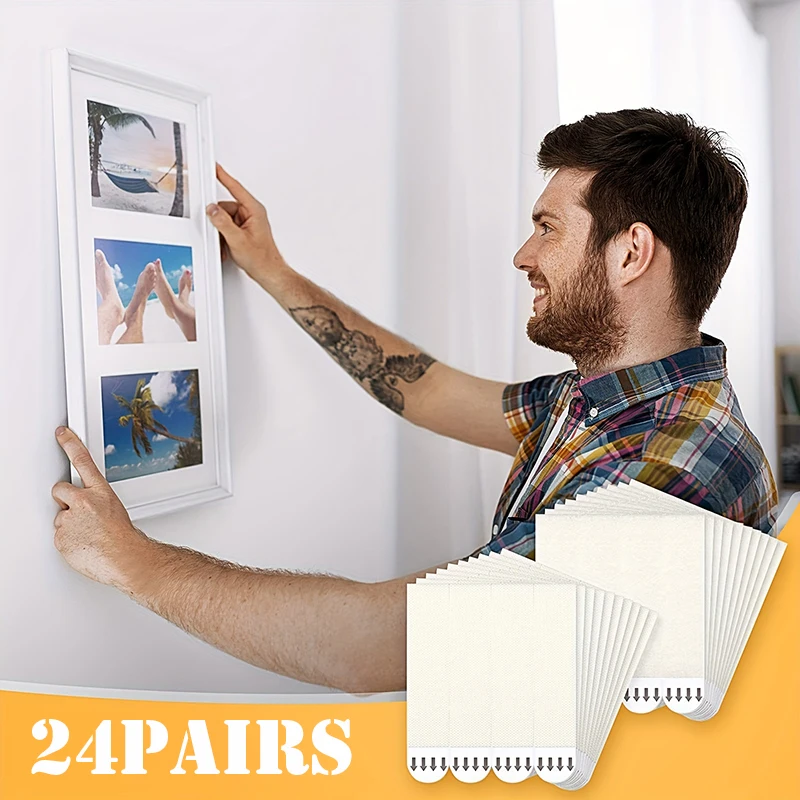 Picture Hanging Strips Heavy Duty Removable Hook And Loop Tape Picture Hanger Damage Free Adhesive Strips Frame Hanging