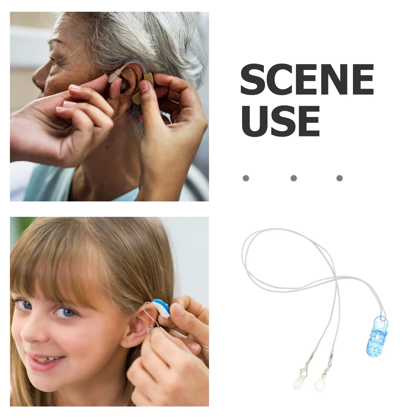 Hearing Aid Anti-Lost Rope for Seniors Lightweight ABS Nylon Bte Strap Secure Retention Anti-Drop Clip Stable Fit Daily Travel view 5