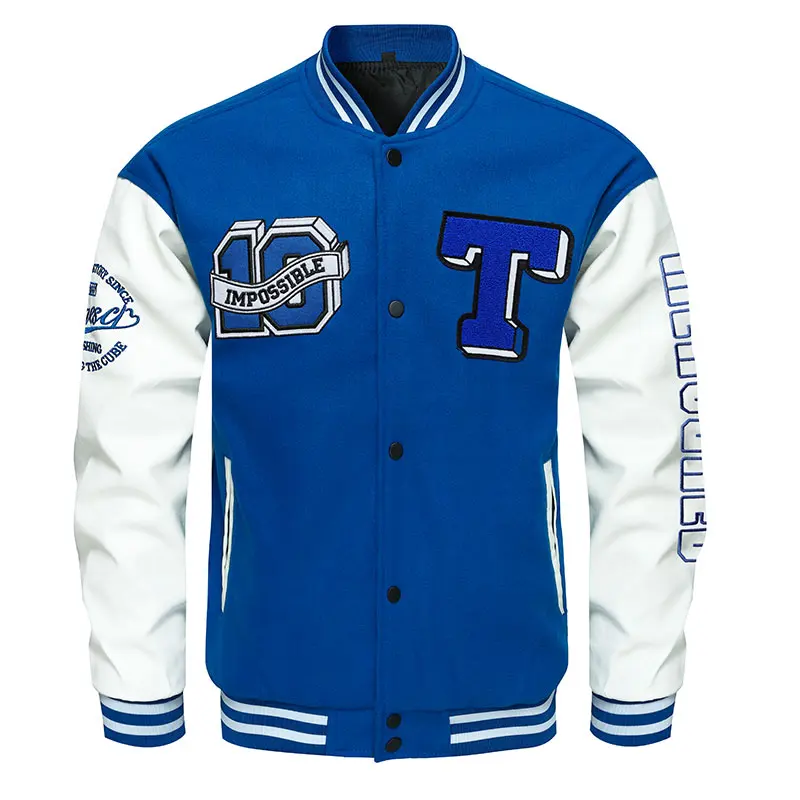 2024 New Spring Student School College Baseball Jacket Teenager Autumn America Style Letter Embroidery Leather Coat Dropshipping