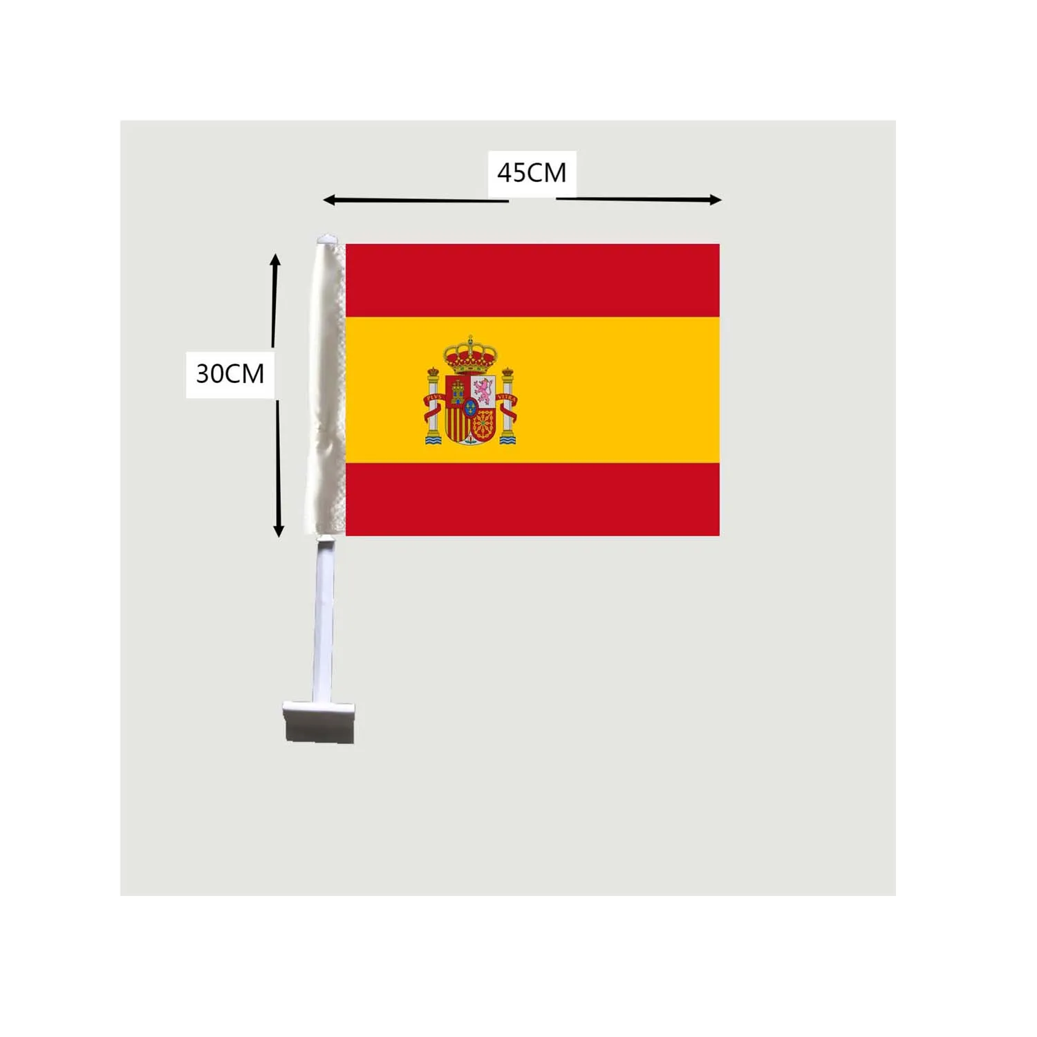 

spanish flag car window flags 30x45cm 2pcs 100% polyester digital printing Activities festivals and car use