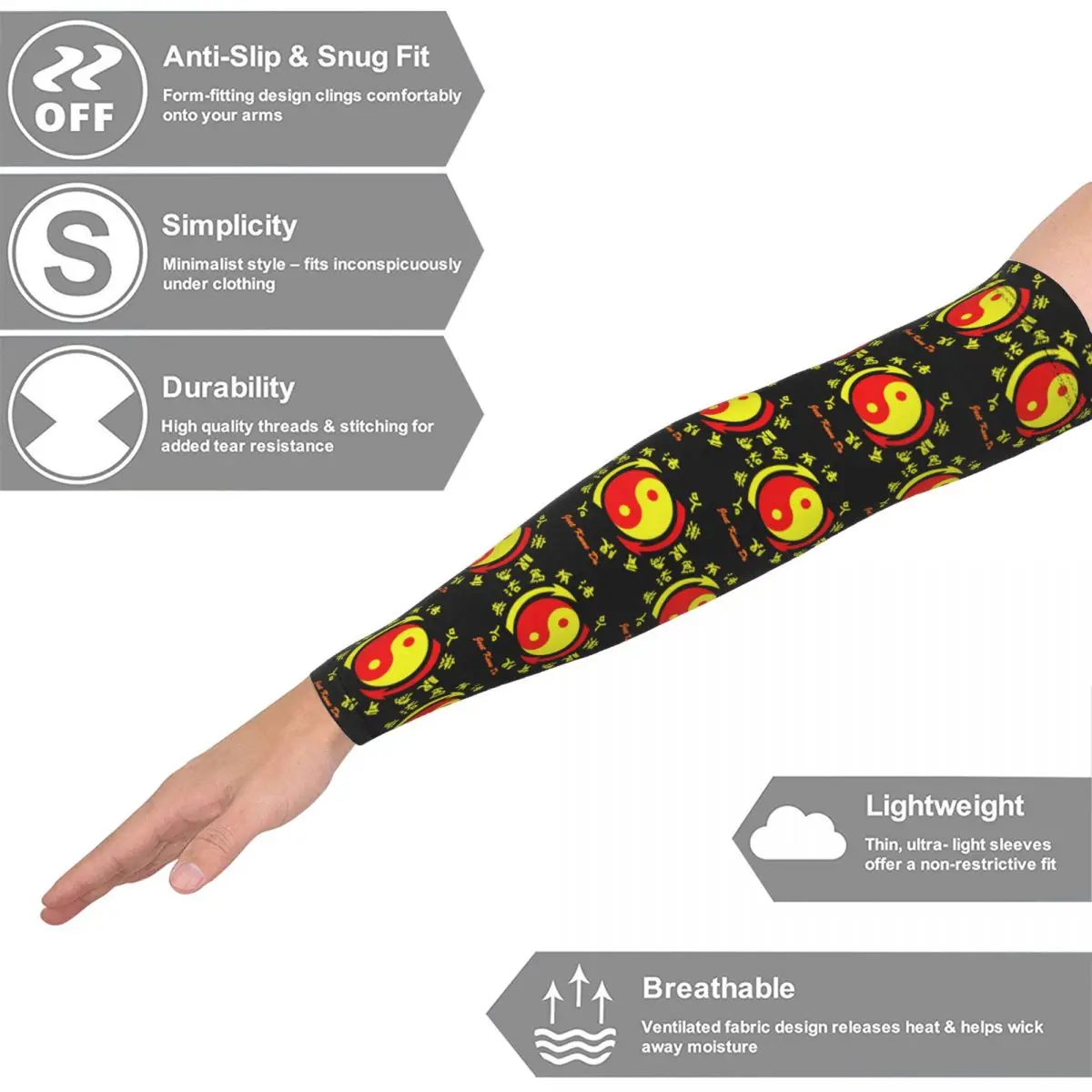 Академия боевых искусств Jeet Kune Do 1967 Wing Chun Legend 3, нарукавники для защиты от солнца и ультрафиолета, велосипедные рукава с татуировкой