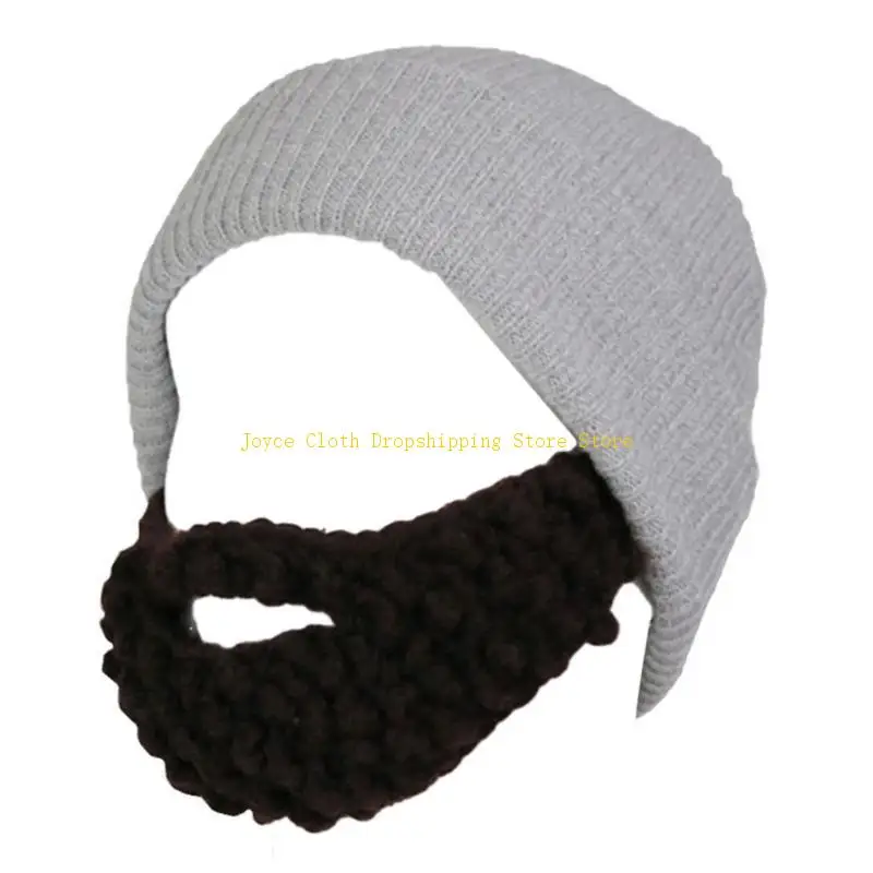 Adult Winter Beard Hat Knit Balaclava Mask Full Face Cover Hat Performances Wear 10CD